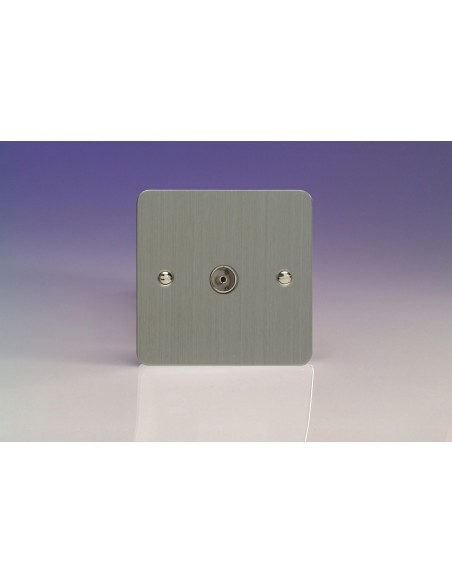 1 Gang Co-Axial Socket Chrome