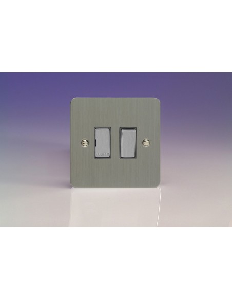 13A Switched Fused Spur Unit Satin Chrome 