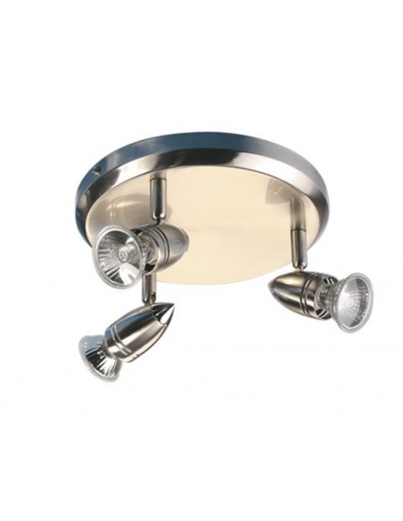 240v 50w GU10 x1 Spot Circular Base - Brushed Chrome 