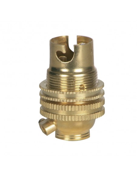 ½ inch BC Unswitched Lampholder Brass 