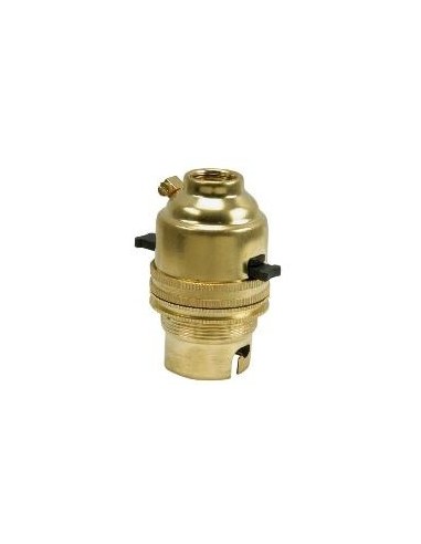 ½ inch BC Switched Lampholder Brass 