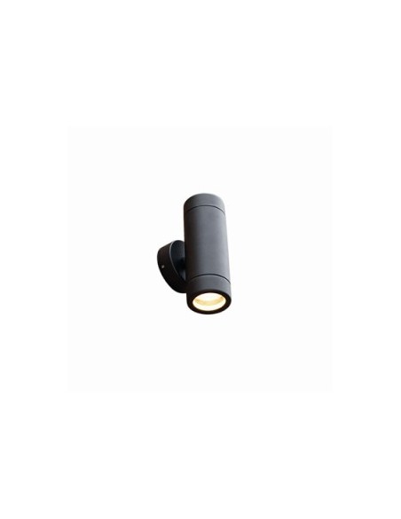 Twin Fixed Wall Light - Black - IP65