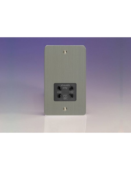 Shaver Socket - Dual Voltage 115v-230v Mirror Chrome