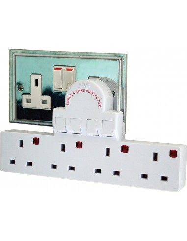 4 Way Switched Surge Protected Plug...