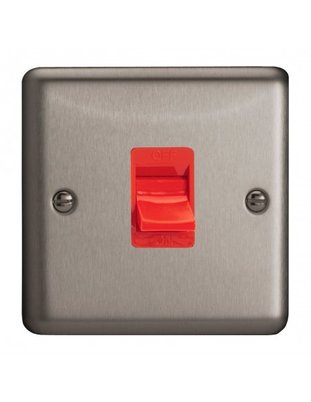 45A Cooker Switch (Single Plate) Matt Chrome