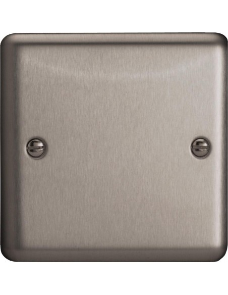 1 Gang Blank Plate Matt Chrome