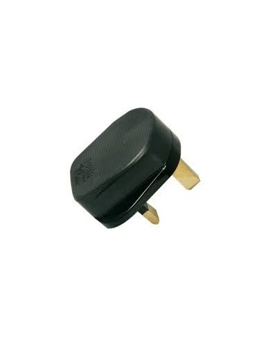 13A Rubber Top Plug Black