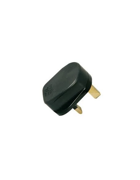 13A Rubber Top Plug Black