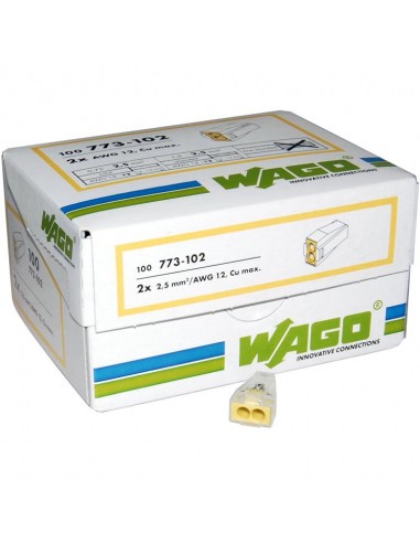 Wago 773-102 Push Wire Connector - 2 Pole