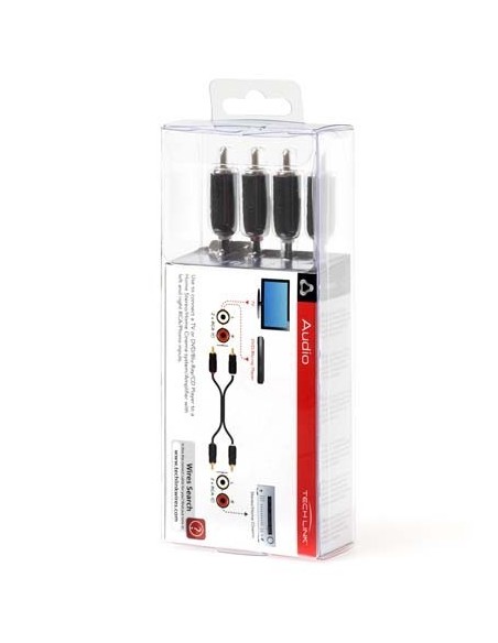 2 Phono Plug to 2 Phono Plug Audio Cable (1m)