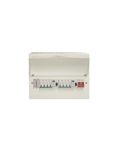 Wylex 10 Way Split Load 80A Consumer Unit  c/w 2 x 80A RCD and 1 x 100 Amp DP Isolator