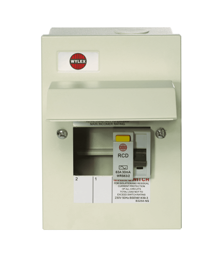 Contactum Building Supply Unit 40 Amp 30mA RCD with 1 x 6 Amp & 1 x 32 Amp MCB’s