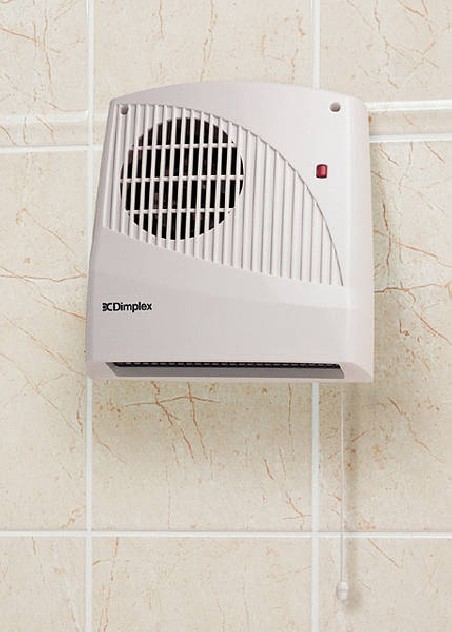 2kw Pull Cord Bathroom Down Flow Fan Heater with Timer