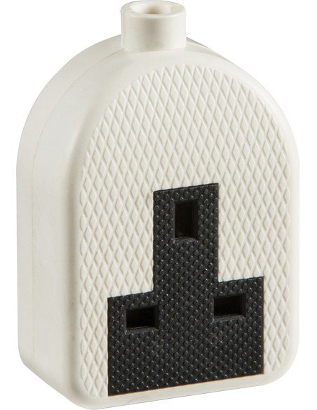 13A 1G Trailing Socket White 