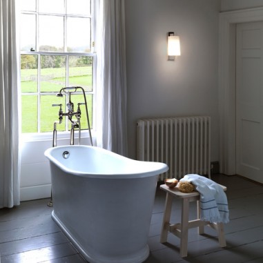 Lago 280 with White Glass Shade - Bronze