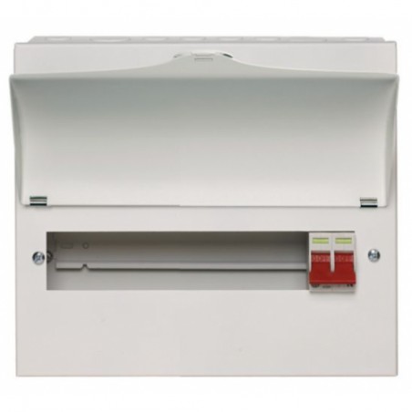 11 Way Metal Consumer Unit with 100A DP Switch
