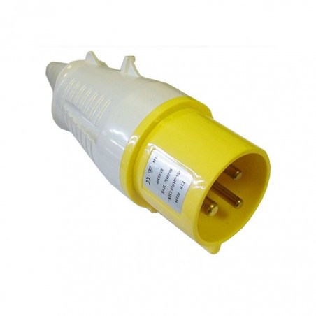 110v 32 Amp 3 Pin Commando Plug - Yellow - IP44