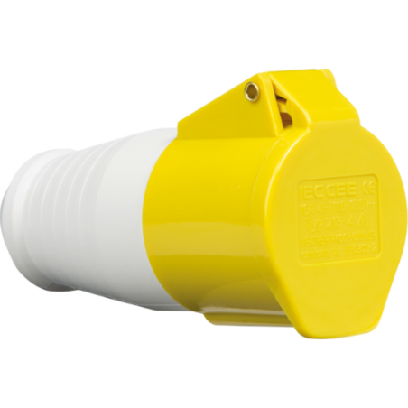 110v 32 Amp 3 Pin Commando Socket Yellow IP44
