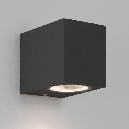 Chios 80 - Textured Black Wall Light - IP44
