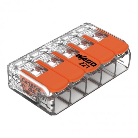 Wago 5-Way Connectors 4mm (x25)