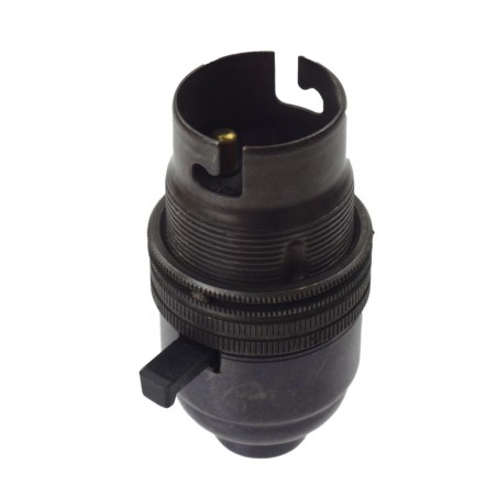 Switched Bronze Lampholder - BC
