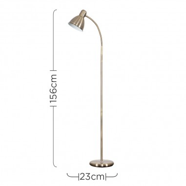 Antique Brass Flexi Floor Lamp
