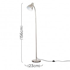 Brushed Steel Flexi Floor Lamp