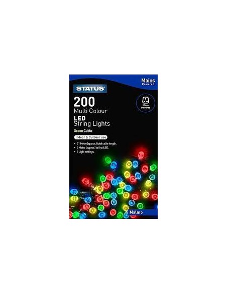 Premier 200 Multi-coloured LEDs with Green Cable  