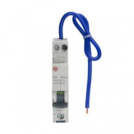 Wylex 32A 30mA SPswN B Curve 6kA Type A AFDD RCBO