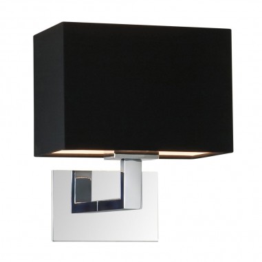 Connaught Wall Light Chrome with Black Shade ***LAST 2 IN STOCK***