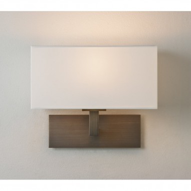 Park Lane Bronze Wall Light With White Shade ***LAST 2 IN STOCK***
