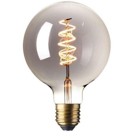 Calex 425783 LED Long Filament 125mm Globe 4W 240V ES Titanium 2100K Dimmable