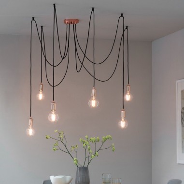 Studio 6 Light Vintage Pendant - Copper