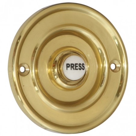 Byron Wired Bell Push (Brass)