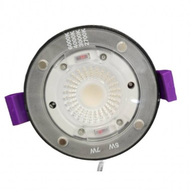 5W/7W LED Fixed CCT & Switchable Wattage Downlight c/w White Bezel