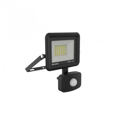 20w Slim LED Floodlight with PIR Black