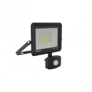 30w Slim LED Floodlight with PIR Black