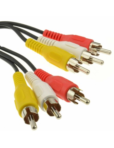 x3 Phono Plugs to x3 Phono Plugs (5M)