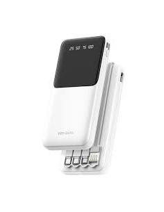 10,000 mAH Portable Fast Charging Power Bank with Cables