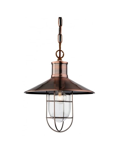 Crescent Pendant in Antique Copper