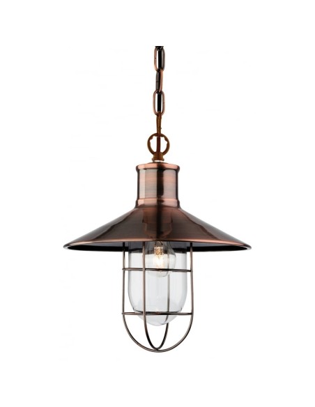 Crescent Pendant in Antique Copper