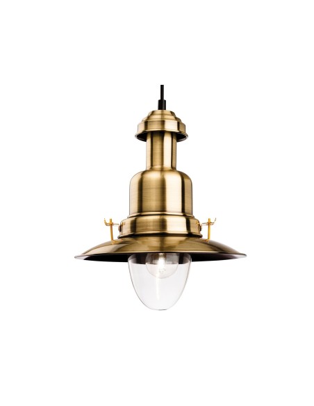 Classic Fisherman Pendant in Antique Brass