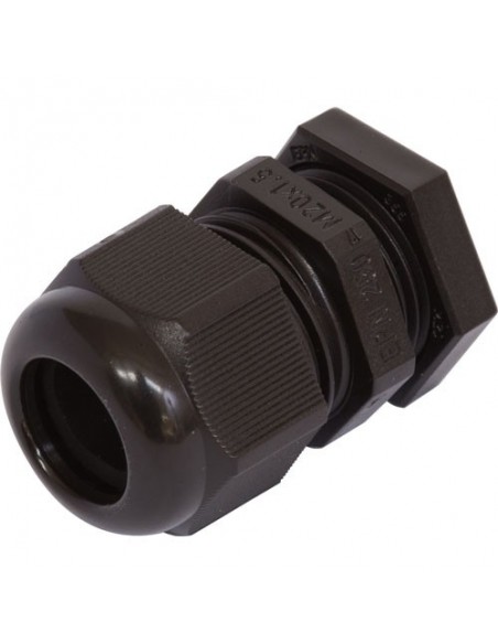 25mm Nylon Compression Gland Black