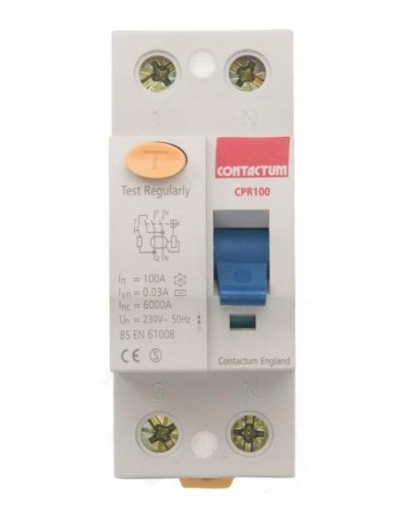 25 Amp 30mA 2 Pole Contactum RCD 2 Pole 