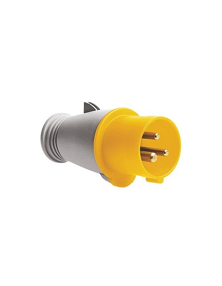 110v 16 Amp 3 Pin Commando Plug - Yellow - IP44