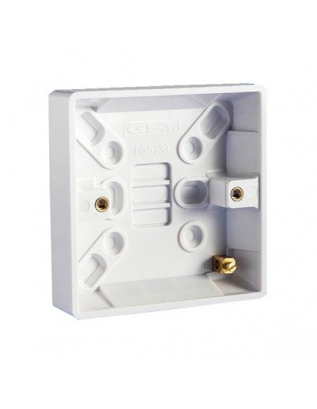1 Gang 25mm Surface Box - White