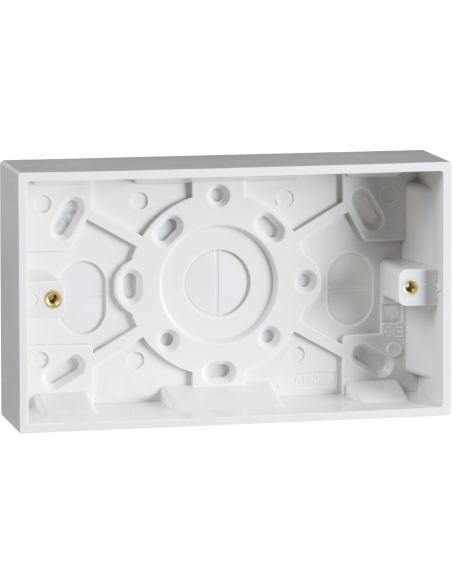 2 Gang 25mm Surface Box - White
