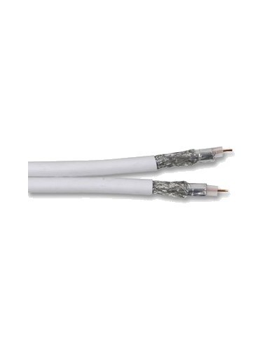 Twin Satellite Cable White Foam...