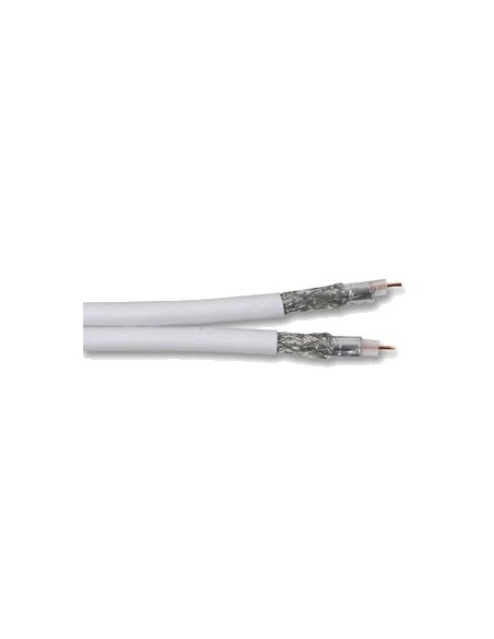 Twin Satellite Cable White Foam Filled (100m)