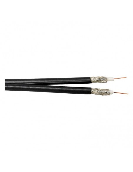 Twin Satellite Cable Black Foam Filled (Per Mtr)